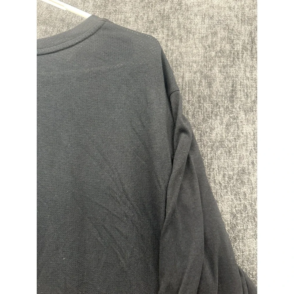 Nike Dri-Fit Basketball T-Shirt Mens 2XL Black‎ Swoosh Logo Long Sleeve Athletic